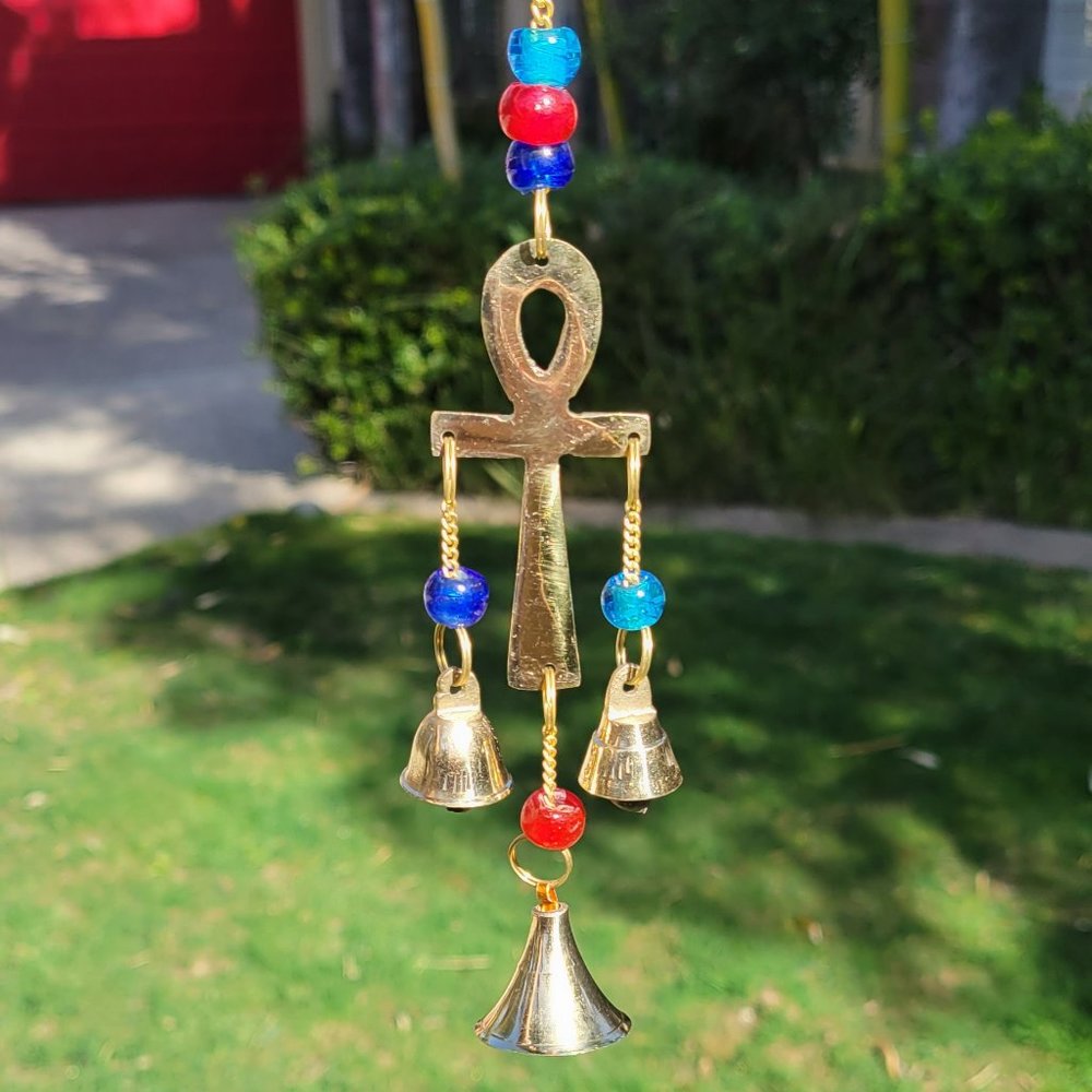 Egyptian Ankh Wind Chime, 9"